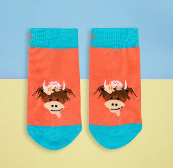 Blade & Rose Bonnie Highland Cow Socks 1-2 years A