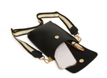 Alice Wheeler Black- Brompton Honeycomb Cross Body Bag