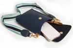 ALICE WHEELER LONDON  Navy - Brompton Honeycomb Cross Body Bag