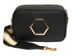 ALICE WHEELER LONDON  Black - Pimlico Honeycomb Cross Body Bag