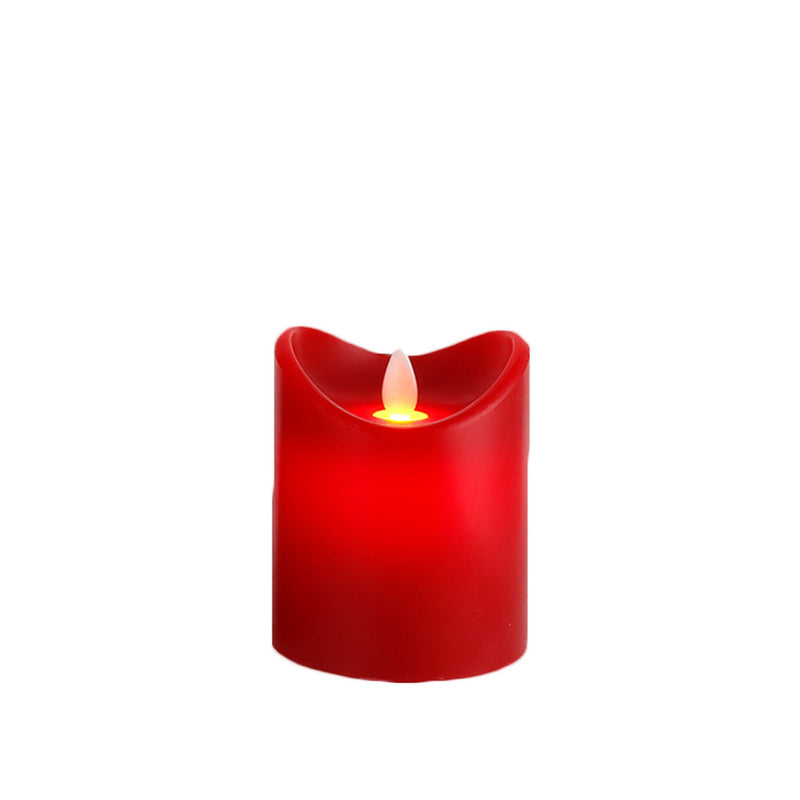 Tara Flicker Led Candle 5hr Timer Red 10cm