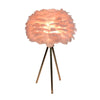 Tara Feather table lamp pink 50cm