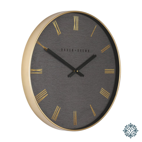 Tara BAKER AND BROWN NOUVEAU CLOCK DARK GREY50CM