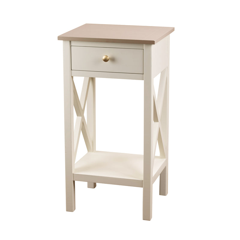 Tara Reno natural/cream 1 Drawer accent table