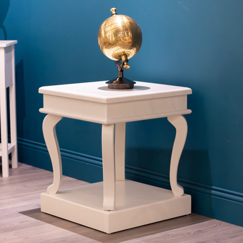 Tara Lane Scroll Ivory End Table