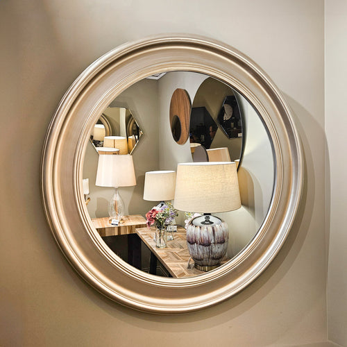 Tara Macy Round Mirror Champagne 90cm