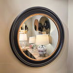 Tara Macy Round Mirror Black /Gold Mirror 90cm