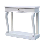 Tara Scroll grey 90cm console table w/drawer