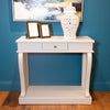 Tara Scroll grey 90cm console table w/drawer