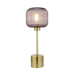 Tara Living Blake smoked glass table lamp 54cm