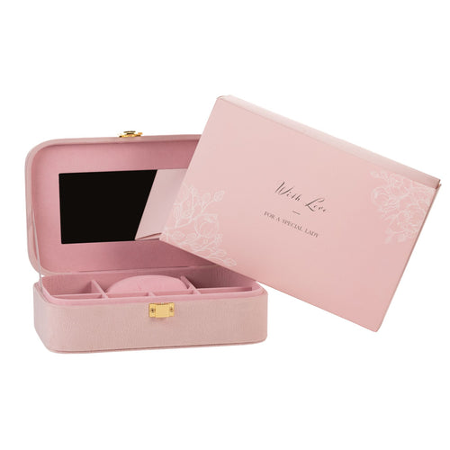 WID AMORE PINK VELVET JEWELLERY BOX MOTHER OFTHE BRIDE