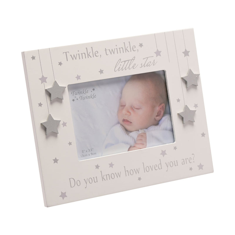 WID 5" x 3.5" - Twinkle Twinkle Silver Star Baby Photo Frame