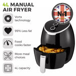 Tower Vortx 4L Air Fryer, Black