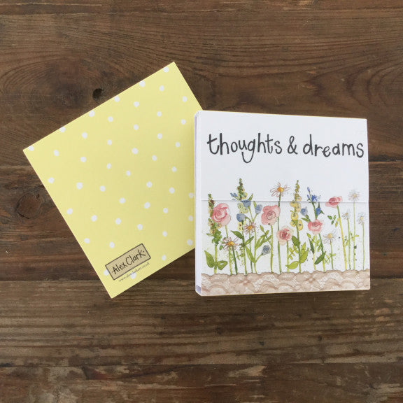 Alex Clark Thoughts and Dreams Flowers Mini Magnetic Notepad