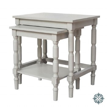 Tara Living Lincoln Set of 2 Nesting Tables Subtle Grey