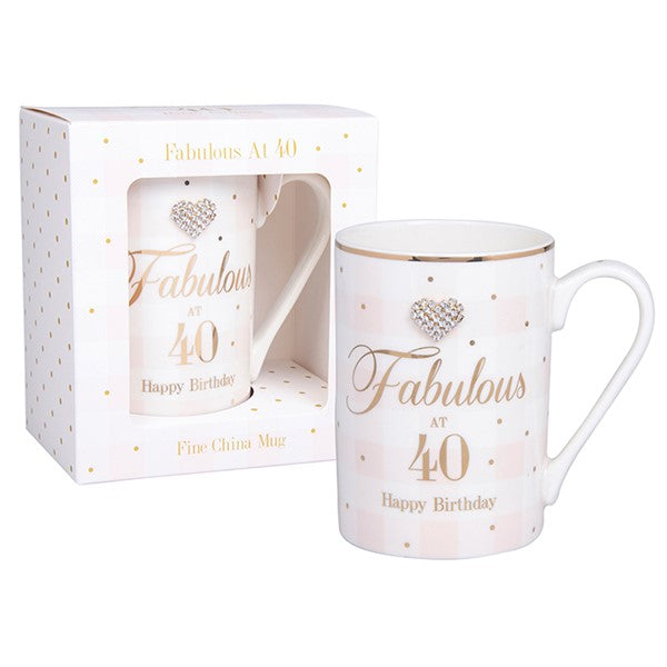 JD Mad Dots Birthday 40th mug