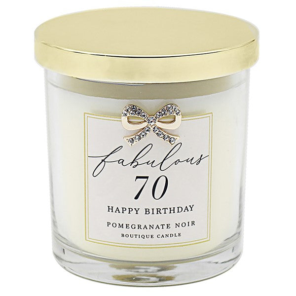 JD madelaine by hearts Design candle 70th birthday lp72679