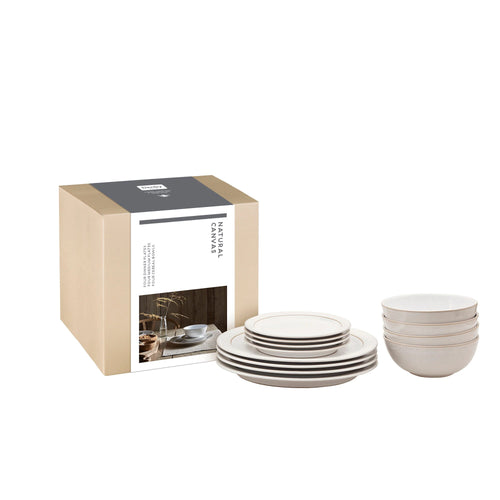 Denby Natural Canvas 12 Piece Tableware Set