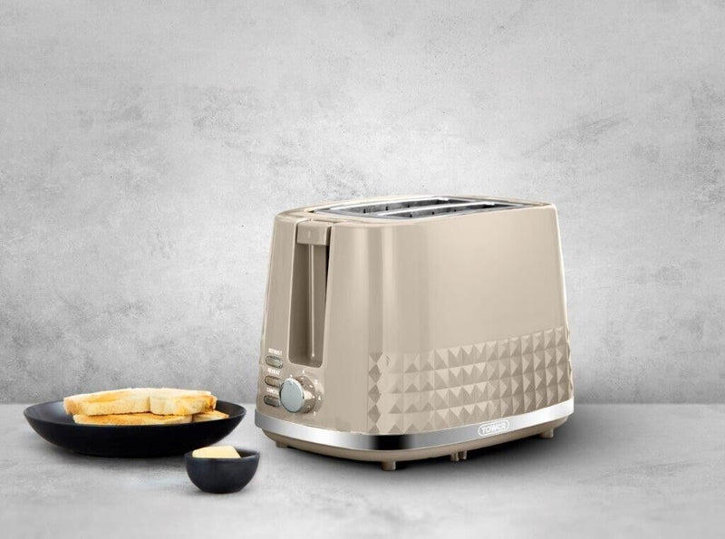 Tower Solitaire 2 Slice Toaster Latte